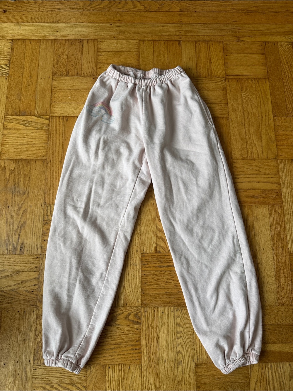 Heavy Manners Sweatpants joggers pink soft cotton size small over the rainbow